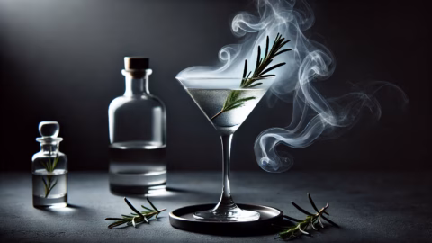 smoked rosemary martini