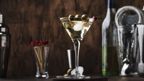 Vodka Martini with dry vermouth