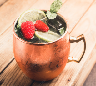 raspberry lemonade mule cocktail